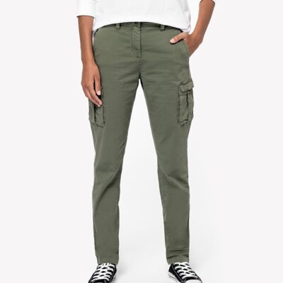 Native Spirit Ladies Washed Cargo Trousers Thumbnail